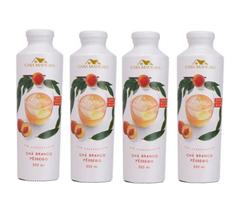 Kit 4 Un Chá Branco Pêssego Casa Madeira 500 ml