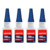 Kit 4 un cola instantânea super bonder mega loctite