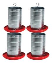 Kit 4 Un Comedouro Tubular Frango Aves Galinha Faisão 20kg Kit 4 Un Comedouro Tubular Frango Aves Galinha Faisão 20kg