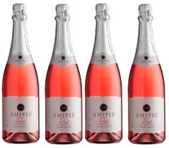 Kit 4 Un Espumante Amitié Moscatel Rose 750 ml