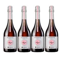 Kit 4 Un Espumante Pizzato Brut Rosé 750 ml