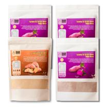 Kit 4 Un Farinha Batata Doce Polpa Laranja e Roxa Pó 1.8kg