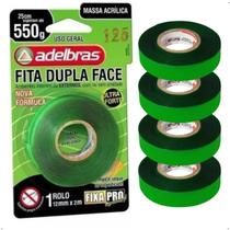 Kit 4 Un Fita Dupla Face Fixa Pro 200 Adelbras 12mmx2m