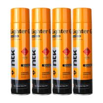 Kit 4 un Gás para Isqueiros Lighter NTK 600ml
