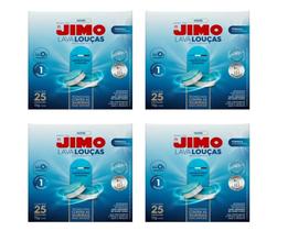Kit 4 Un Jimo Lava Louças Multicamadas com 25 pastilhas de 15g Kit 4 Un Jimo Lava Louças Multicamadas com 25 pastilhas de 15g