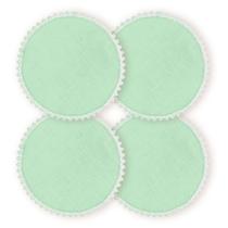 Kit 4 Un Jogo Americano Renda Verde Claro 45Cm Rafimex