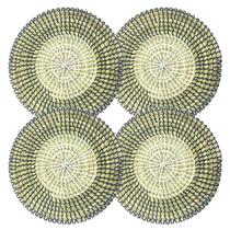 Kit 4 Un Jogo Americano Seagrass Azul Marinho 32Cm Rafimex