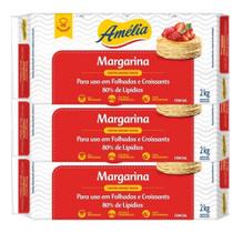 Kit 4 Un Margarina Folhada Croissant Amélia 2 Kg 80% Lipidio