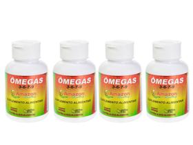 Kit 4 Un Óleo De Avestruz Em Cápsula Amazon Struthio 60 Cap