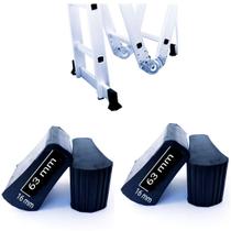 Kit 4 Un Pé Sapata Borracha Escada Articulada Multifuncional Dobrável 1.6 x 6.3
