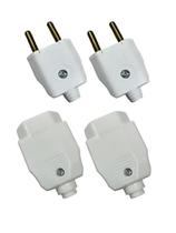 Kit 4 Un Plugue Tomada Macho Fêmea Branco 20a 10a Weg