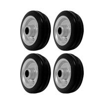 Kit 4 un roda 312 maciça borracha 3 pol 40kg p/ rodízio Kit 4 un roda 312 maciça borracha 3 pol 40kg p/ rodízio
