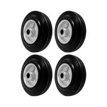 Kit 4 un roda 512 maciça borracha 5 pol 100kg p/ rodízio Kit 4 un roda 512 maciça borracha 5 pol 100kg p/ rodízio