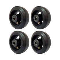 Kit 4 un roda borracha moldada 5 pol 180kg p/ rodízio