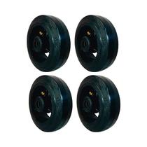 Kit 4 un roda borracha moldada 6 pol 220kg p/ rodízio