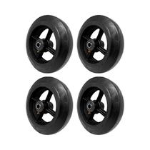 Kit 4 un roda borracha moldada 8 pol 250kg p/ rodízio