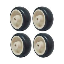 Kit 4 un roda borracha termoplástica 3 pol 70kg p/ rodízio Kit 4 un roda borracha termoplástica 3 pol 70kg p/ rodízio