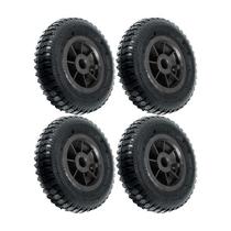 Kit 4 un roda pneum ajax 2.50-4 4l plástico furo passan.20mm