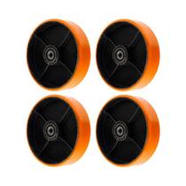 Kit 4 un roda poliuretano moldado 82pu 8 pol 400kg p rodízio