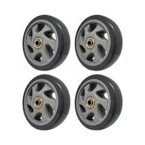 Kit 4 un roda pvc cinza 5 pol 110kg p/ rodízio Kit 4 un roda pvc cinza 5 pol 110kg p/ rodízio