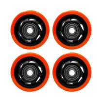 Kit 4 un roda pvc laranja 3 pol 80kg p/ rodízio