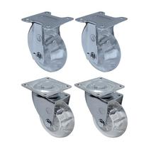 Kit 4 un roda rodízio fixo e giratório gel 2 pol 50mm móveis