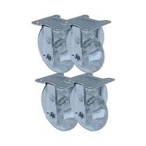 Kit 4 un roda rodízio fixo gel 2 polegada 50mm móveis