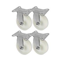 Kit 4 un roda rodízio fixo nylon 4 polegada 100mm frigorific