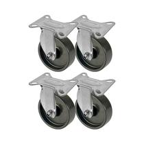 Kit 4 un roda rodízio fixo polipropileno 3" polegada pp