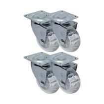 Kit 4 un roda rodízio giratório gel 2 polegadas 50mm móveis