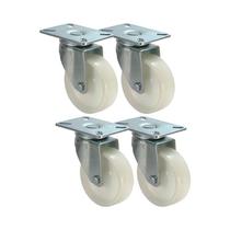 Kit 4 un roda rodízio giratório nylon 5 polegada 130mm