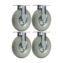 Kit 4 un rodizio fixo 8x2 roda maciça pu 250x4 Kit 4 un rodizio fixo 8x2 roda maciça pu 250x4