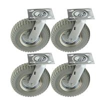 Kit 4 un rodizio giratório 8x2 roda maciça pu 250x4 Kit 4 un rodizio giratório 8x2 roda maciça pu 250x4