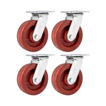 Kit 4 un rodízio roda giratório celeron marrom 6 152mm 400kg