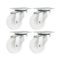 Kit 4 un rodízio roda giratório nylon aço 1" 25mm 10kg
