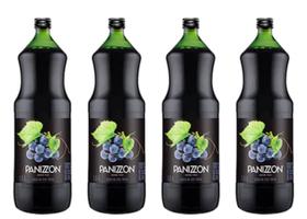 Kit 4 Un Suco de Uva Tinto Integral Panizzon 1,5 L