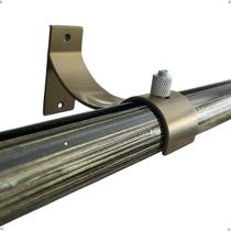 Kit 4 un Suporte Alumínio Perfil Invertido Varão Wave 28mm Cor Cortina Instalação Parafuso Kit 4 un Suporte Alumínio Perfil Invertido Varão Wave 28mm Cor Cortina Instalação Parafuso