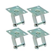 Kit 4 un suporte garfo giratório 6 pol p/rodízio Kit 4 un suporte garfo giratório 6 pol p/rodízio