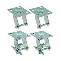 Kit 4 un suporte garfo giratório freio 6 pol p/rodízio