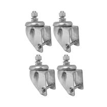 Kit 4 un suporte garfo giratório rosca 4 pol p/ rodízio