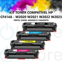 Kit 4 Un Toner Cf414a 414a W2020 Compatível C/ M454DW M454DN M479FDW M479DW Com Chip - Premium