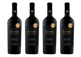 Kit 4 Un Vinho Aurora Reserva Cabernet Sauvignon 750 ml