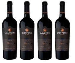 Kit 4 Un Vinho Casa Perini Merlot 750 ml Kit 4 Un Vinho Casa Perini Merlot 750 ml