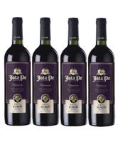 Kit 4 Un Vinho de Mesa Jota Pe Bordô Seco 750 ml Kit 4 Un Vinho de Mesa Jota Pe Bordô Seco 750 ml