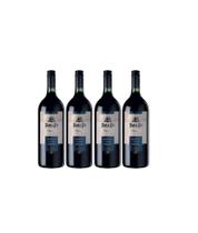 Kit 4 Un Vinho de Mesa Jota Pe Tinto Seco Tradicional 1 L