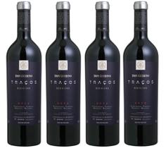 Kit 4 Un Vinho Don Guerino Traços Red Blend 750 ml Kit 4 Un Vinho Don Guerino Traços Red Blend 750 ml