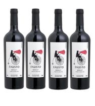 Kit 4 Un Vinho Fausto de Pizzato Merlot 750 ml Kit 4 Un Vinho Fausto de Pizzato Merlot 750 ml