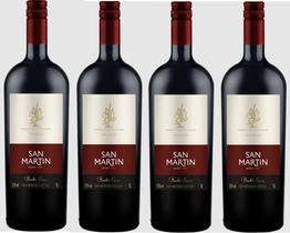 Kit 4 Un Vinho San Martin Bordô Seco 1 L Kit 4 Un Vinho San Martin Bordô Seco 1 L