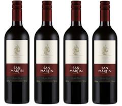 Kit 4 Un Vinho San Martin Bordô Seco 750 ml