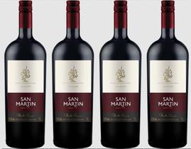 Kit 4 Un Vinho San Martin Bordô Suave 1 L